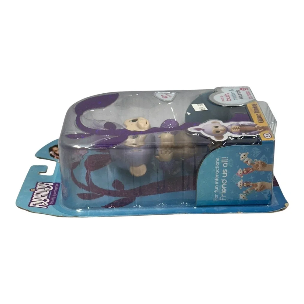 WowWee Fingerlings Glitter Monkey Kiki Purple Interactive Toy 3762 New